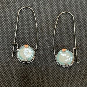 Elegant Silver and Blue Earrings